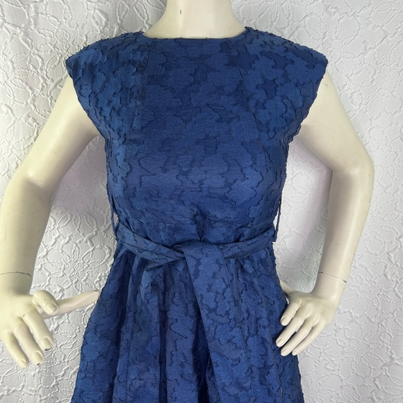 Abbey Glass Olivia Dress Navy Organza - Picture 6 of 12